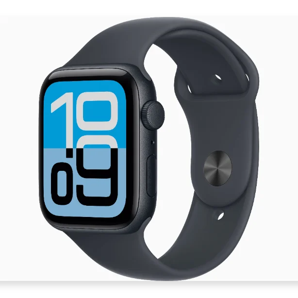 APPLE Watch SE Cellular - 44 mm Midnight Aluminium Case with Midnight Sport Band, M/L